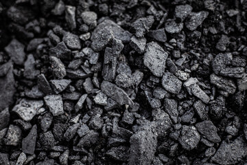 Black coal. Natural coal as background. Energy industry. Can be used as fuel for coal industry.