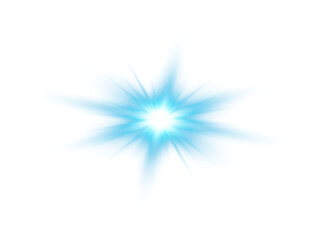 Sun Energy Flash. Vibrant Blue Light Burst Effect for Abstract and Magical Designs