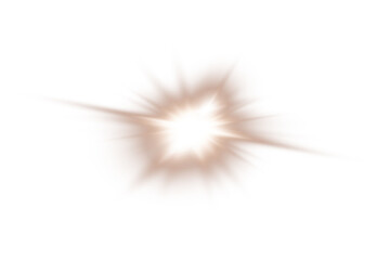 Sun Energy Flash. Vibrant Chocolate Brown Light Burst Effect for Abstract and Magical Designs