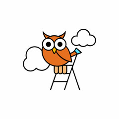 cartoon cat with a speech bubble