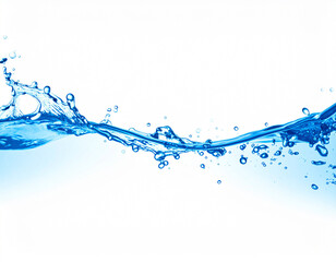 Dynamic Water Splash on White Background – Fresh and Clear Liquid Motion Capture