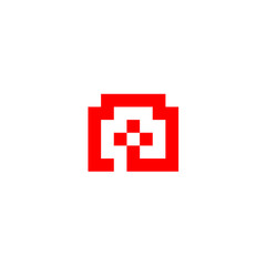 Pixel Art Red Cross Symbol – Minimalist Digital Icon Design