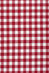 Red and white checkered fabric