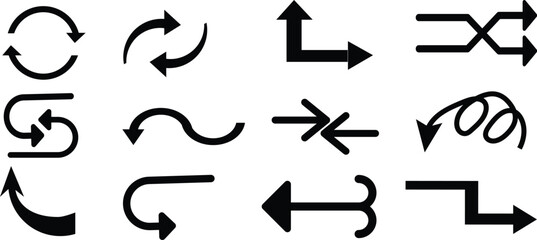  Arrow icon. Arrow vector collection. Arrow. Cursor. Modern simple arrows. Vector illustration