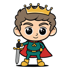 Charming Little Prince Icon Bundle in Chibi Style