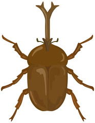 かぶと虫のイラスト ベクター素材