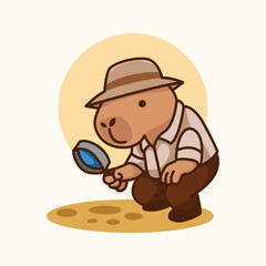 Capybara Cute Adventure Illustration Set