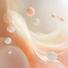 Abstract pastel background with floating spheres