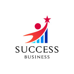 Success people template logo design vector icon