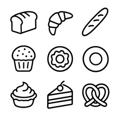 set of vector cakes