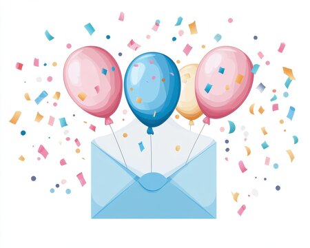 Exclusive Gathering Invite. A Special Invitation Card for Birthday Celebrations in Stylish Envelope