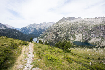 Summer landscape in Vall de Boi in Aiguestortes and Sant Maurici National Park, Spain