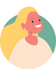Elegant young woman smiling avatar