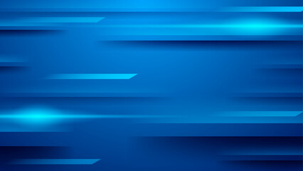 Blue light abstract futuristic background with horizontal lines