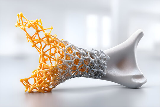 Bone regeneration with innovative 3d printed scaffolding replacing damaged tissue