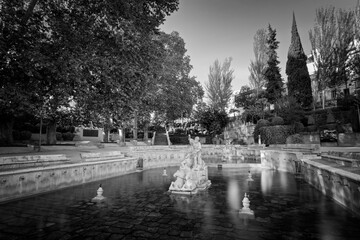 Fuente del Rey Priego en Blanco y Negro
