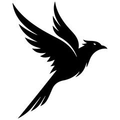 High quality editable art of a bird design for logos and emblems