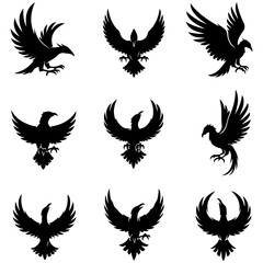 A beautiful set of geometric abstract bird designs in a high quality editable format