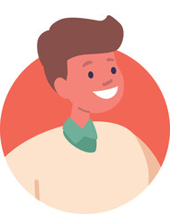 Elegant boy school student avatar