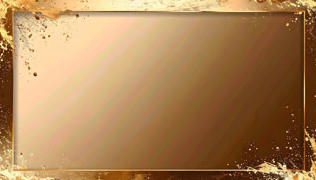 Golden square reflective sign floating against speckled textured background