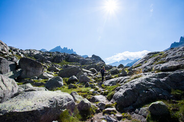 Summer landscape in Vall de Boi in Aiguestortes and Sant Maurici National Park, Spain
