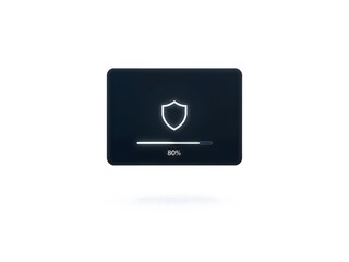 Identity verification request on screen with loading bar at 80%  