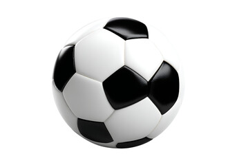 Fototapeta premium Classic black and white soccer ball isolated on black background, On Transparent Background
