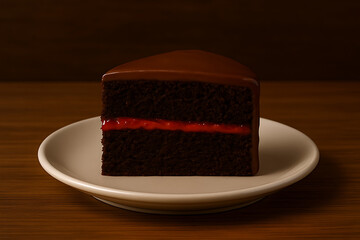 Chocolate Cake on a Plate