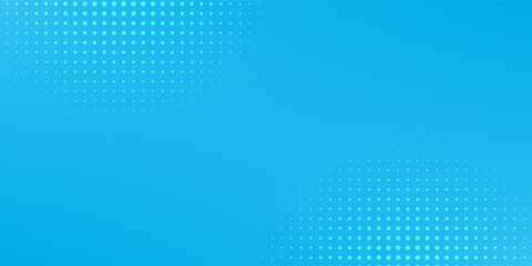 Halftone dots on blue background. Comic pop art style blank layout. Template design for comic book, presentation, sale or web banner. Eps 10