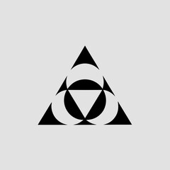 Fototapeta premium Modern Geometric Logo Design Abstract Triangle and Circle Composition