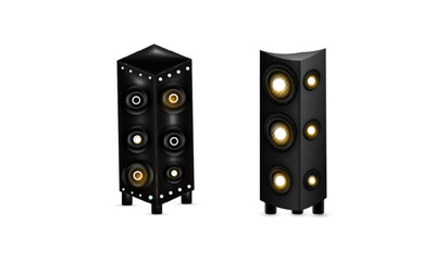 Obraz premium audio speakers isolated on white