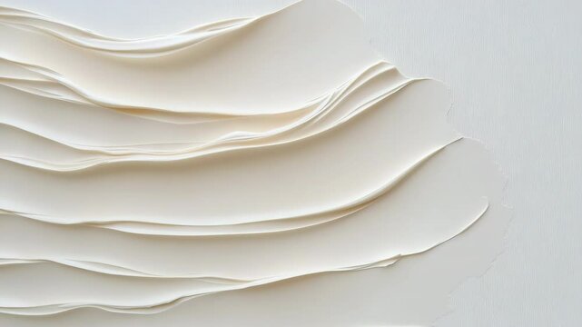 A white background with a white line that appears to be a smear of some sort. The line is long and has a wavy texture, giving it a somewhat abstract and artistic appearance
