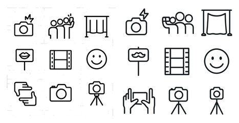 Photography icons for events and social media designs