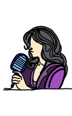 vector illustration of a woman