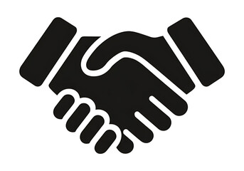 Obraz premium Two hands shaking in agreement partnership deal, On Transparent Background