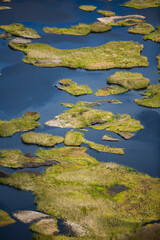 Caldera of Rano Kau volcano on Easter Island.