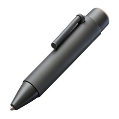 Fototapeta premium 3d realistic black pen mockup isolated on transparent background