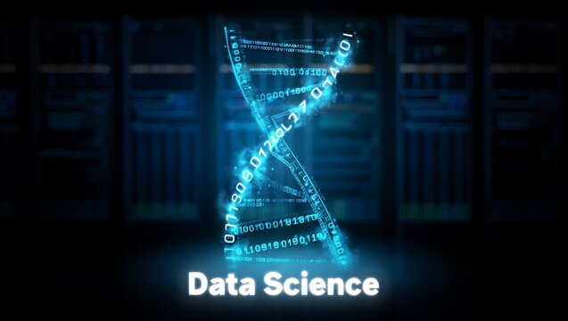 Digital Data Science Dna Helix Technology Concept - Powered by Adobe