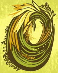 Obraz premium abstract symbol resembling the letter 