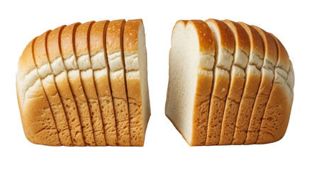 Sliced loaf separates revealing fresh interior