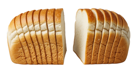 Sliced loaf separates revealing fresh interior