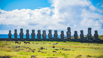 Statues on Easter Island