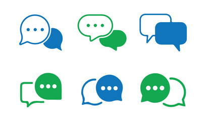 Colourful Chat Bubble Icon set. Chat, message. chat, chatting, talk line icon vector illustration eps 10