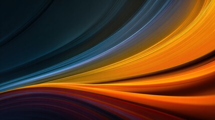 Abstract Curved Colorful Light Streaks in a Dynamic Gradient Composition
