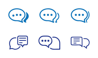 chat message icon set, Chat speech bubble, Social media message. Vector illustration eps 10