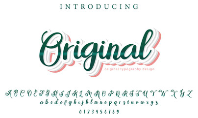 Original - Elegant 3D Script Font with Handwritten Style for Modern Typography and Branding
