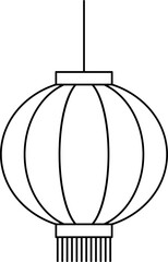 Simple shape Chinese style round red lantern outline vector illustration design.
Asian Lunar Year, New Year, Lantern Festival, Mid-Autumn Festival, Zhongyuan Festival decoration coloring page.
Transpa