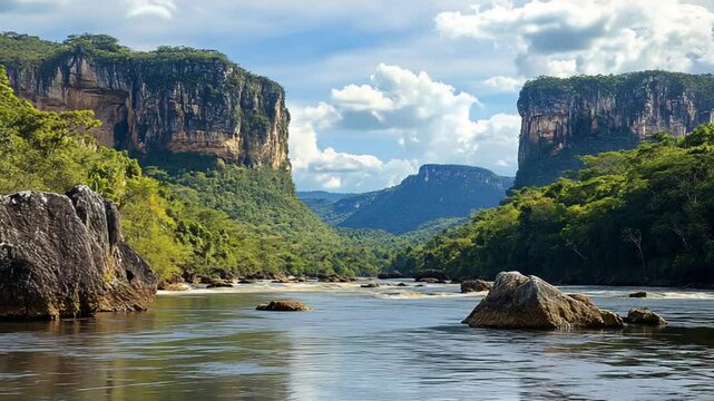 Majestic Tepuis of Canaima National Park Venezuela: Breathtaking Landscape Scenery