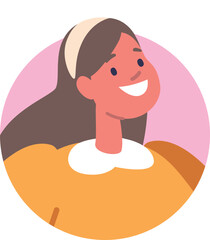 Attractive smiling girl child avatar