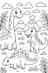 Coloring page for children. Beautiful illustration for coloring book.